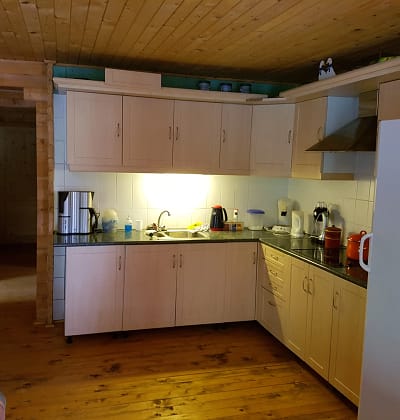 Huis kopen in Hongarije Kisfalud Houten Huis Keuken